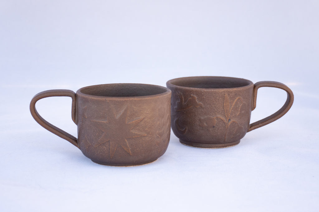 Walnut Etched Mugs