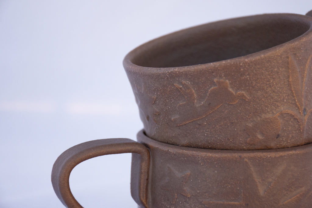 Walnut Etched Mugs